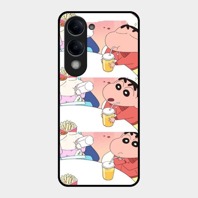 Crazy Cartoon Glass Case Cover For Vivo - ShopOnCliQ