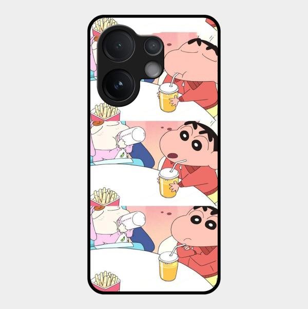 Crazy Cartoon Glass Case Cover For Vivo - ShopOnCliQ