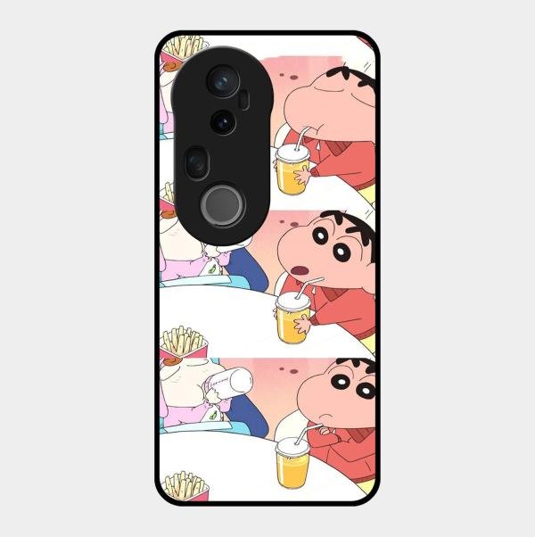 Crazy Cartoon Glass Case Cover For Vivo - ShopOnCliQ