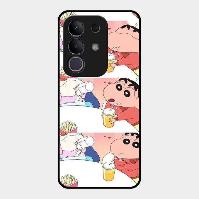 Crazy Cartoon Glass Case Cover For Vivo - ShopOnCliQ