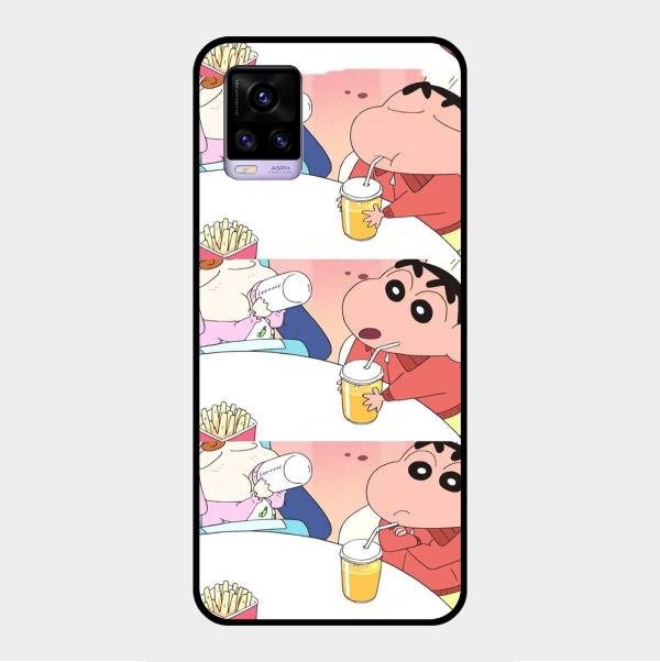 Crazy Cartoon Glass Case Cover For Vivo V20