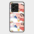 Crazy Cartoon Glass Case Cover For Vivo V25 5G