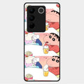 Crazy Cartoon Glass Case Cover For Vivo V27 5G