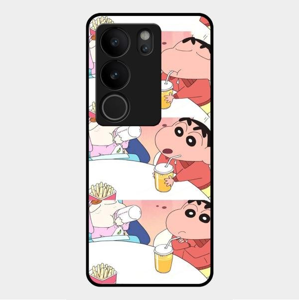Crazy Cartoon Glass Case Cover For Vivo - ShopOnCliQ
