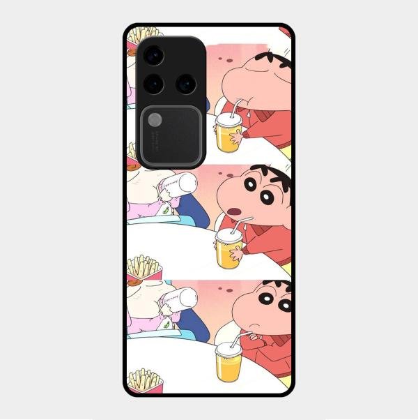 Crazy Cartoon Glass Case Cover For Vivo - ShopOnCliQ
