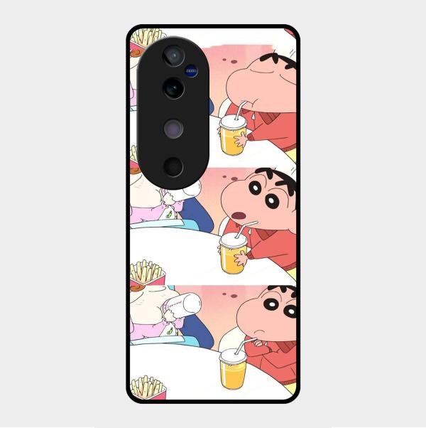 Crazy Cartoon Glass Case Cover For Vivo - ShopOnCliQ