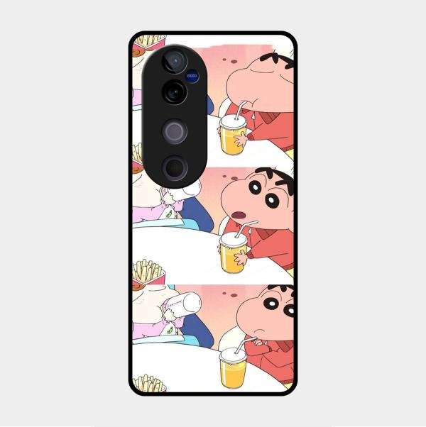 Crazy Cartoon Glass Case Cover For Vivo - ShopOnCliQ