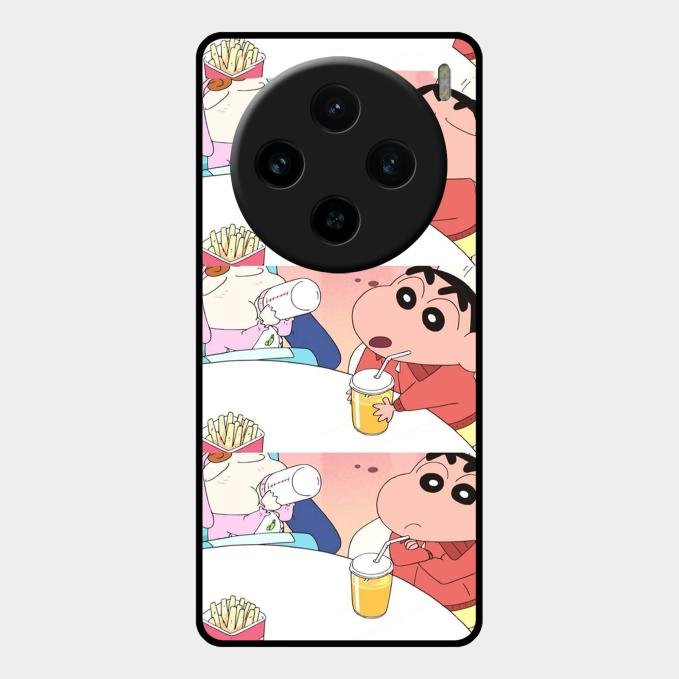 Crazy Cartoon Glass Case Cover For Vivo - ShopOnCliQ