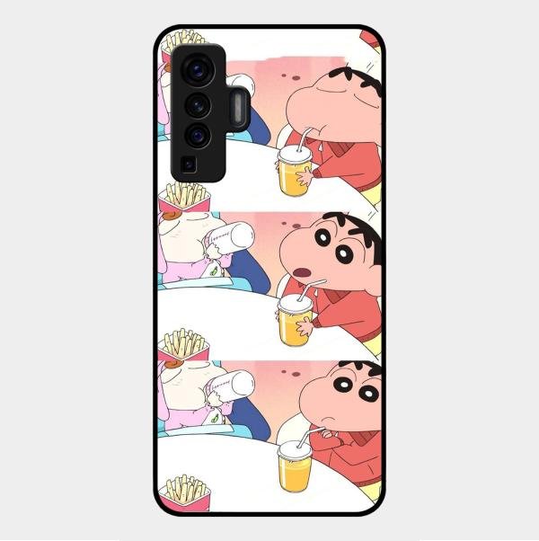 Crazy Cartoon Glass Case Cover For Vivo X50 5G