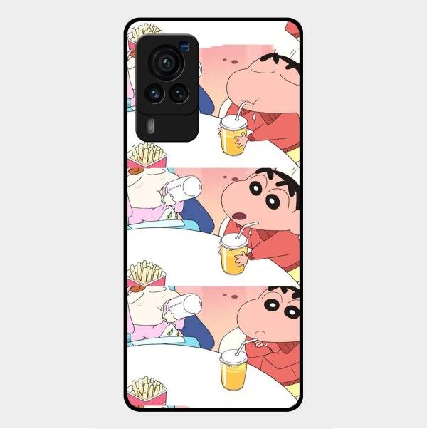 Crazy Cartoon Glass Case Cover For Vivo X60 Pro 5G