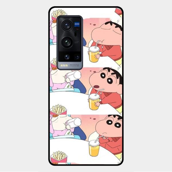 Crazy Cartoon Glass Case Cover For Vivo X60 Pro Plus 5G