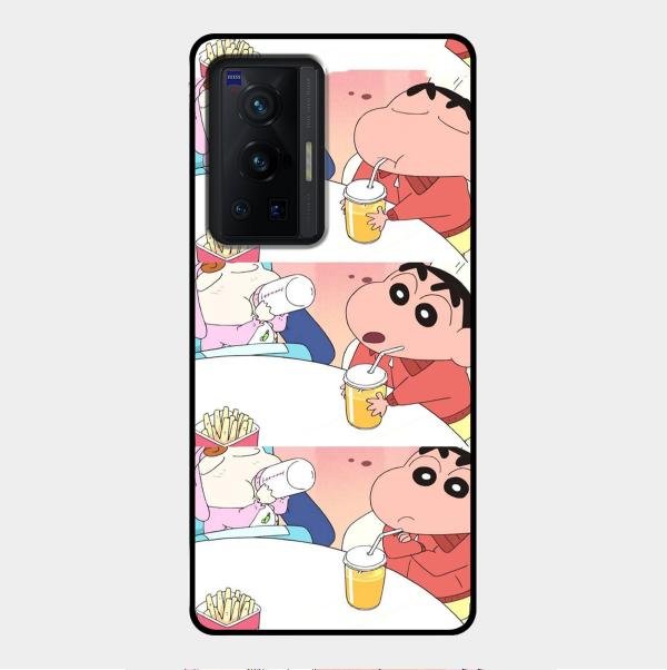 Crazy Cartoon Glass Case Cover For Vivo X70 Pro 5G