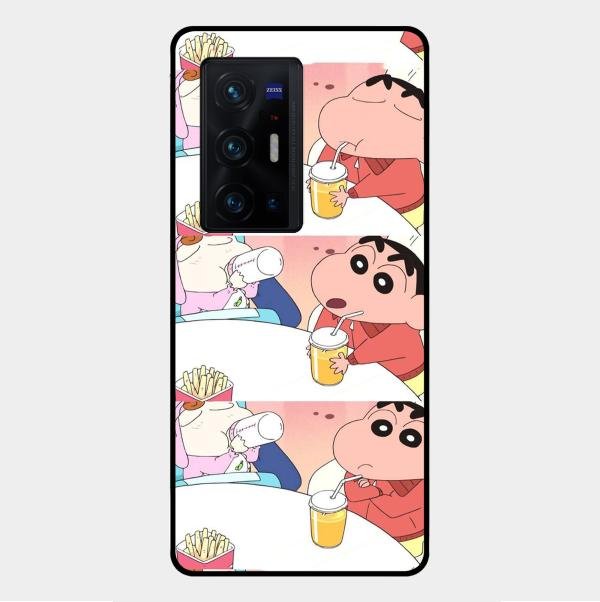 Crazy Cartoon Glass Case Cover For Vivo X70 Pro Plus 5G