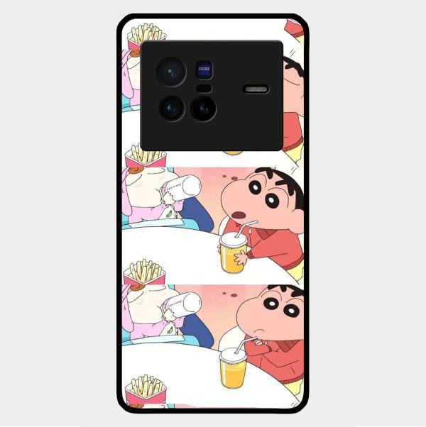 Crazy Cartoon Glass Case Cover For Vivo X80 5G