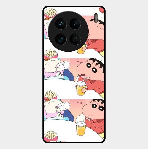 Crazy Cartoon Glass Case Cover For Vivo - ShopOnCliQ