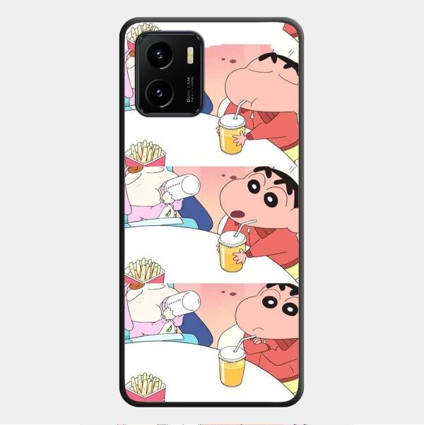 Crazy Cartoon Glass Case Cover For Vivo Y01