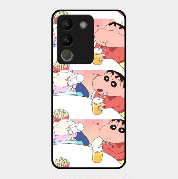 Crazy Cartoon Glass Case Cover For Vivo - ShopOnCliQ