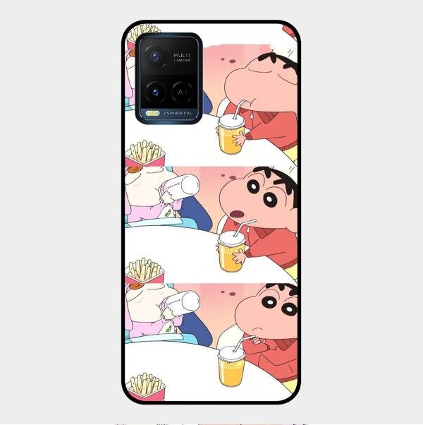 Crazy Cartoon Glass Case Cover For Vivo - ShopOnCliQ