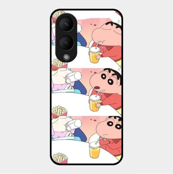Crazy Cartoon Glass Case Cover For Vivo Y28 5G