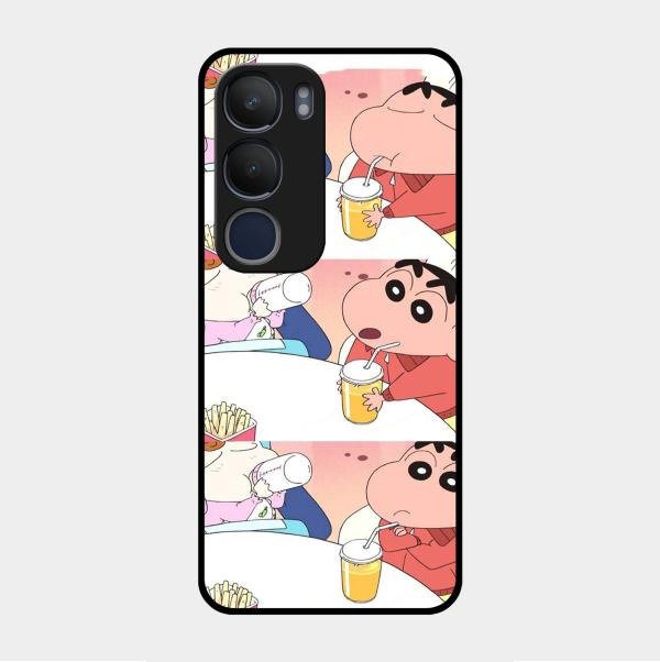 Crazy Cartoon Glass Case Cover For Vivo Y29 5G
