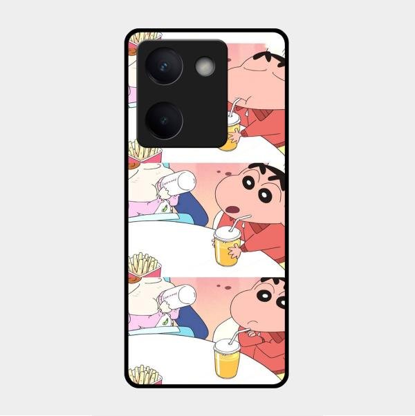 Crazy Cartoon Glass Case Cover For Vivo - ShopOnCliQ