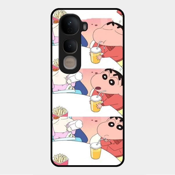 Crazy Cartoon Glass Case Cover For Vivo Y400 5G