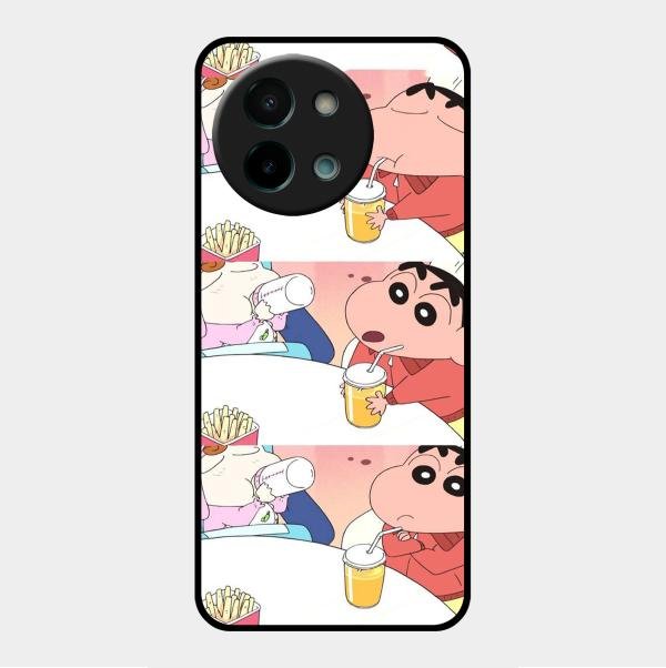 Crazy Cartoon Glass Case Cover For Vivo Y58 5G