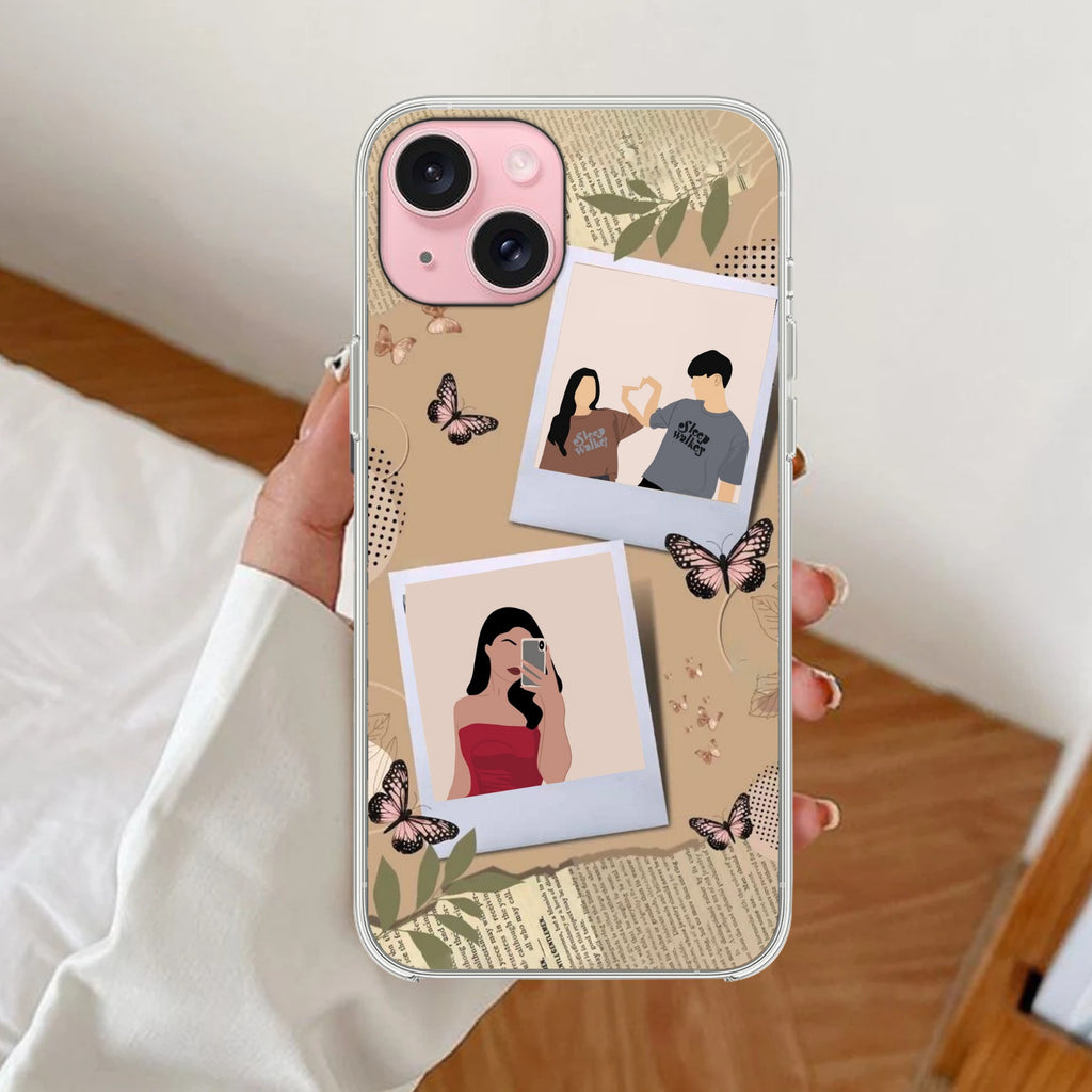 Creatistic Personlised  Photo Anti Yellow Clear Case For iPhone 14 Plus