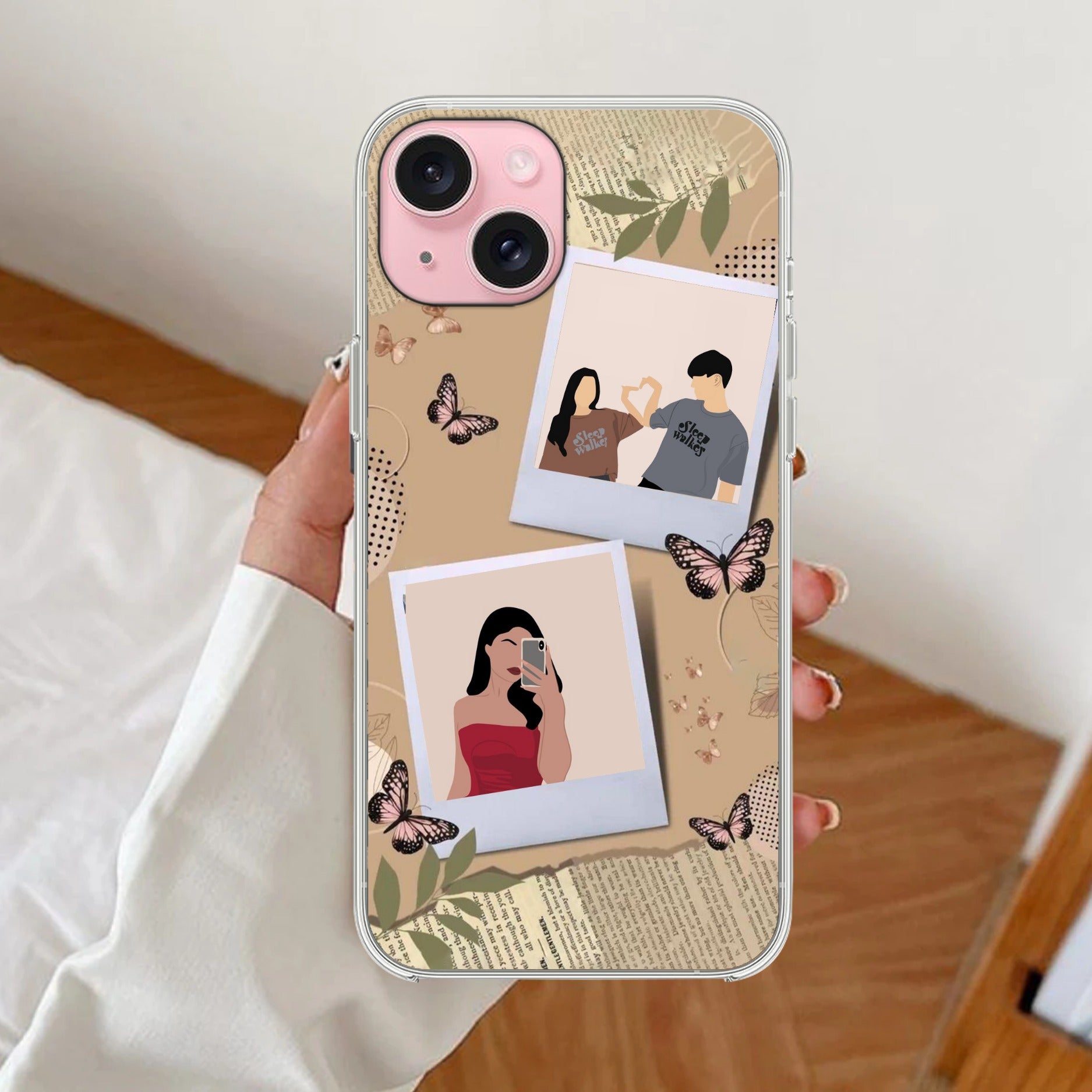Creatistic Personlised  Photo Anti Yellow Clear Case For iPhone 14 Plus