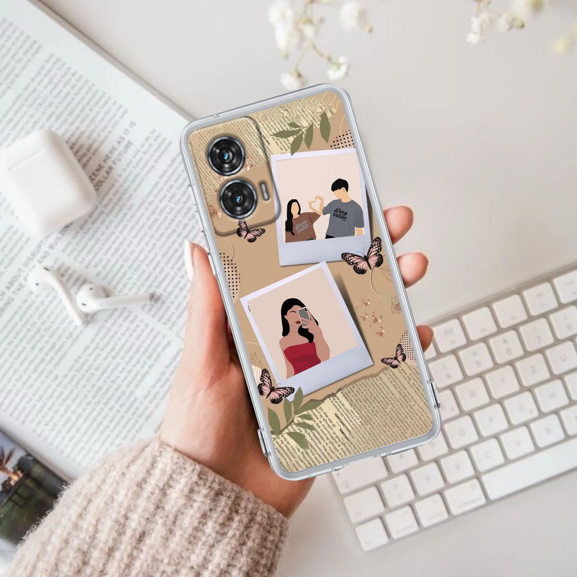 Creatistic Personlised  Photo Transparent Silicon Case For Motorola G85 5G