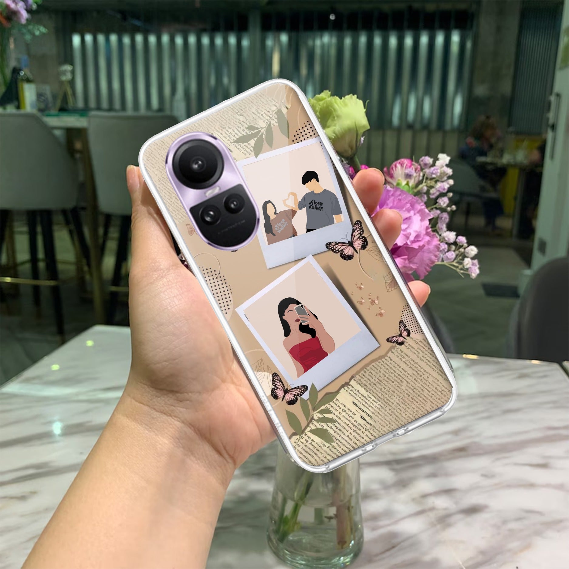 Creatistic Personlised  Photo Anti Yellow Case For Oppo Reno 10 5G