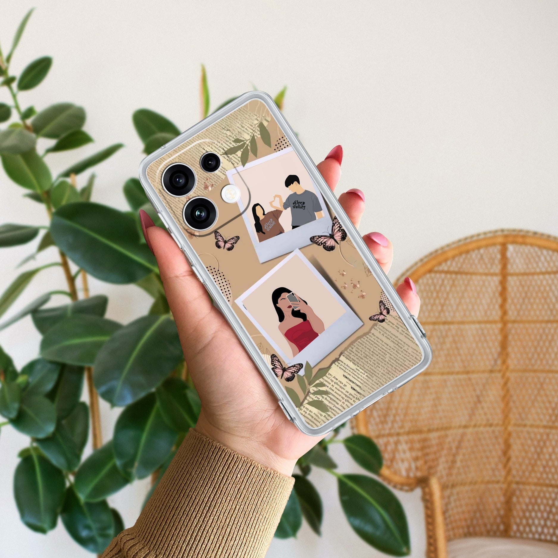 Creatistic Personlised  Photo Transparent Silicon Case For Oppo Reno 16C 5G