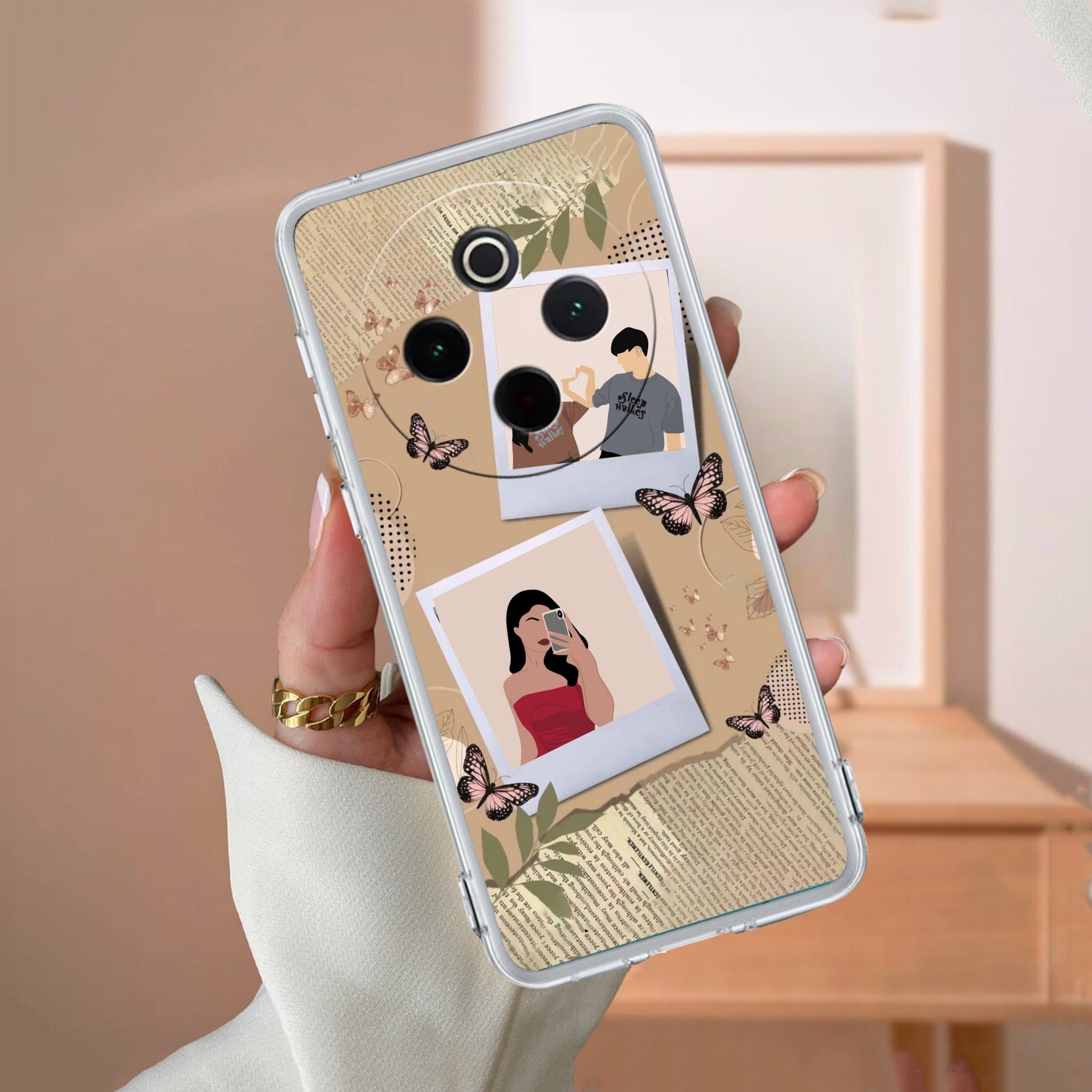 Creatistic Personlised  Photo Transparent Silicon Case For Vivo