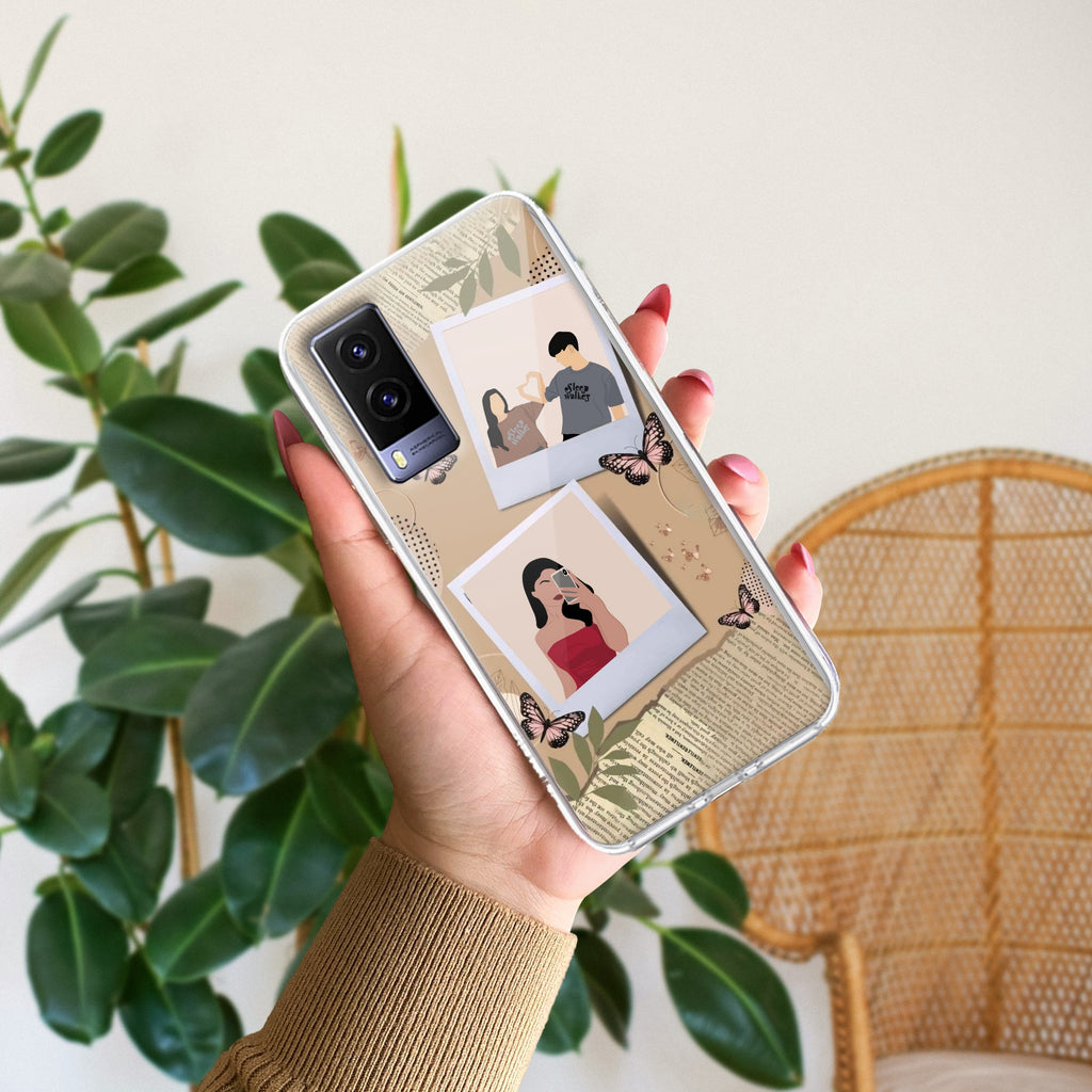 Creatistic Personlised  Photo Transparent Silicon Case For Vivo
