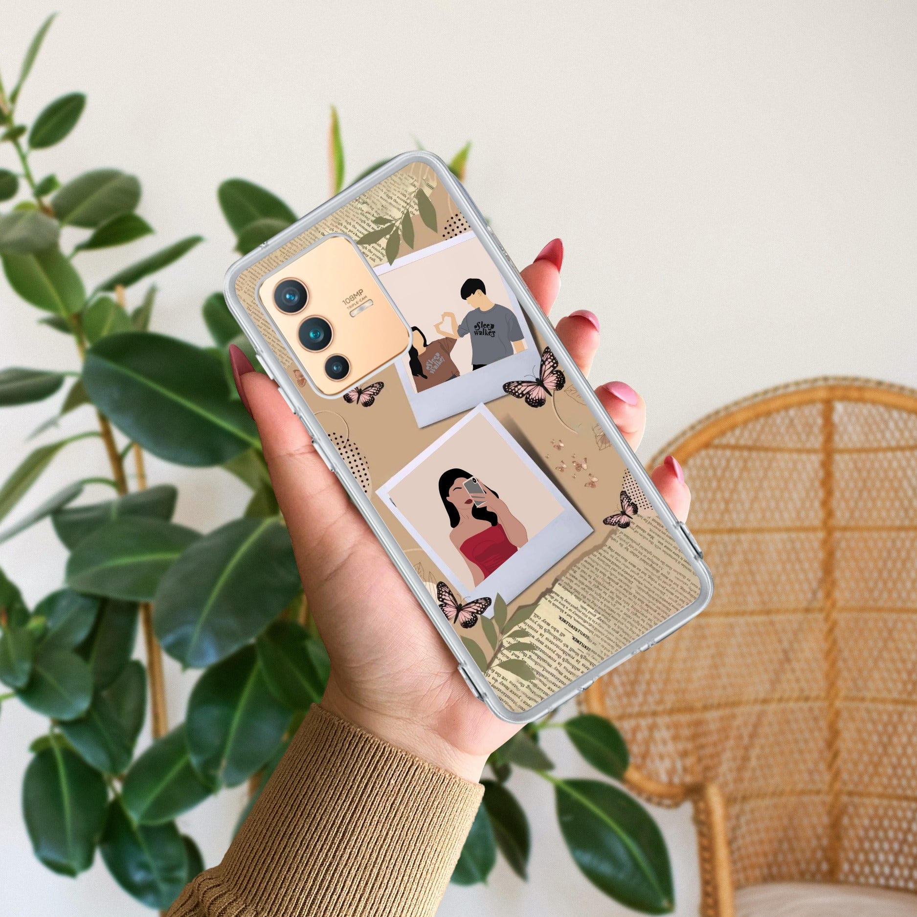 Creatistic Personlised  Photo Anti Yellow Case For Vivo V23 5G