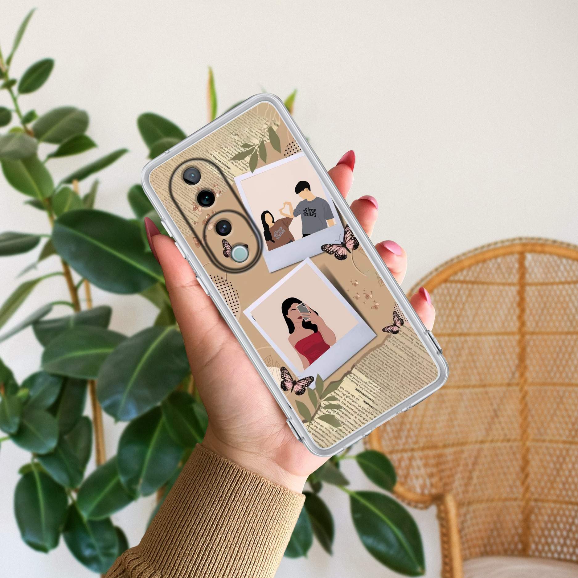 Creatistic Personlised  Photo Transparent Silicon Case For Vivo