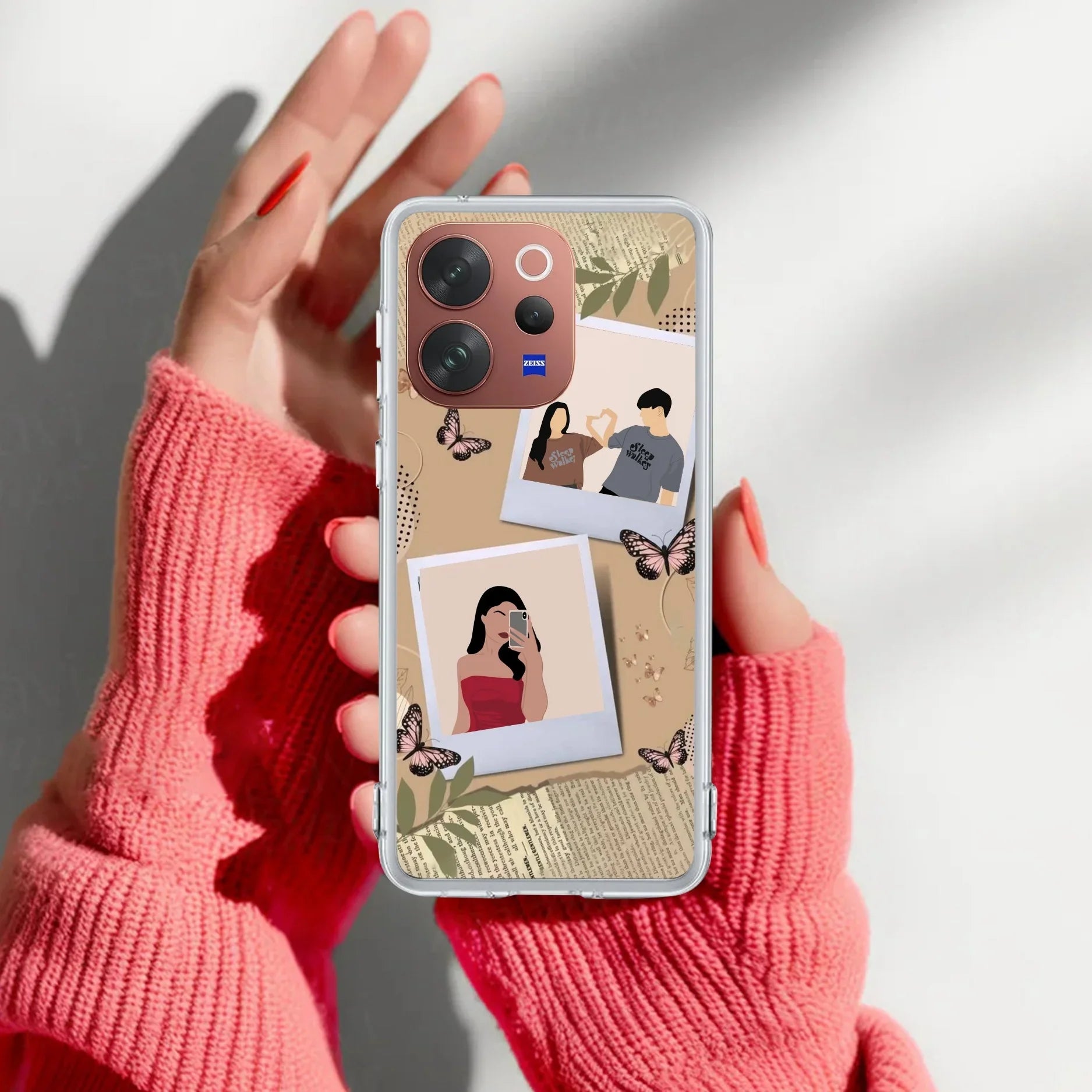 Creatistic Personlised  Photo Transparent Silicon Case For Vivo