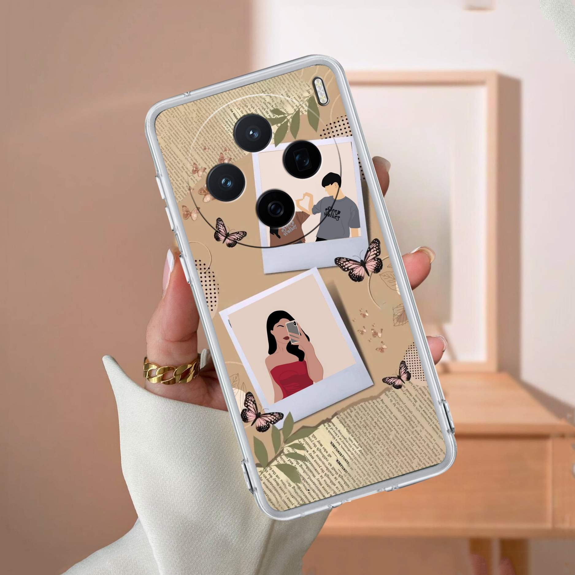 Creatistic Personlised  Photo Transparent Silicon Case For Vivo