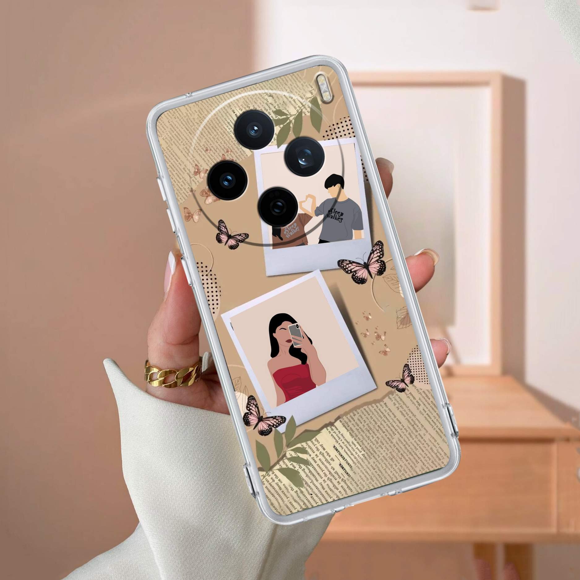 Creatistic Personlised  Photo Transparent Silicon Case For Vivo