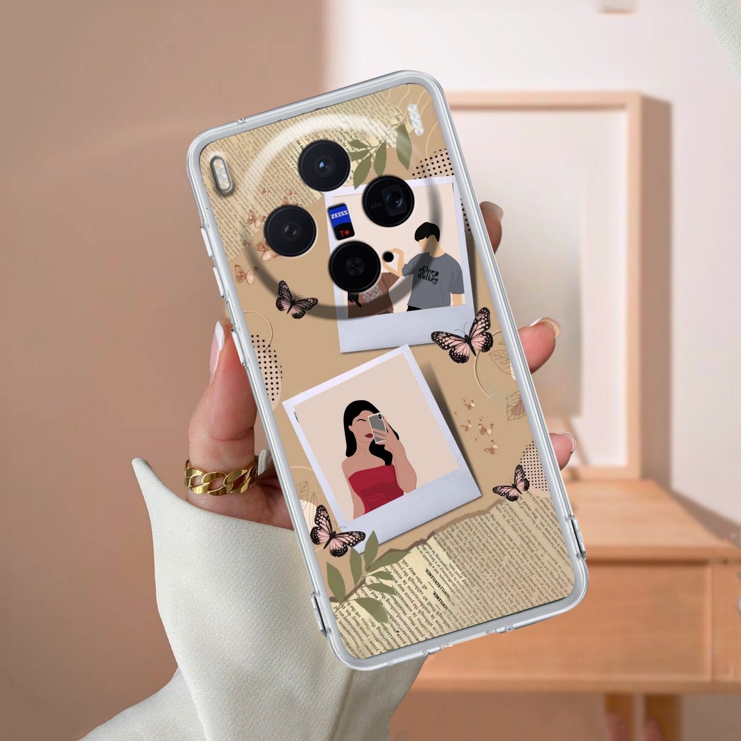 Creatistic Personlised  Photo Transparent Silicon Case For Vivo