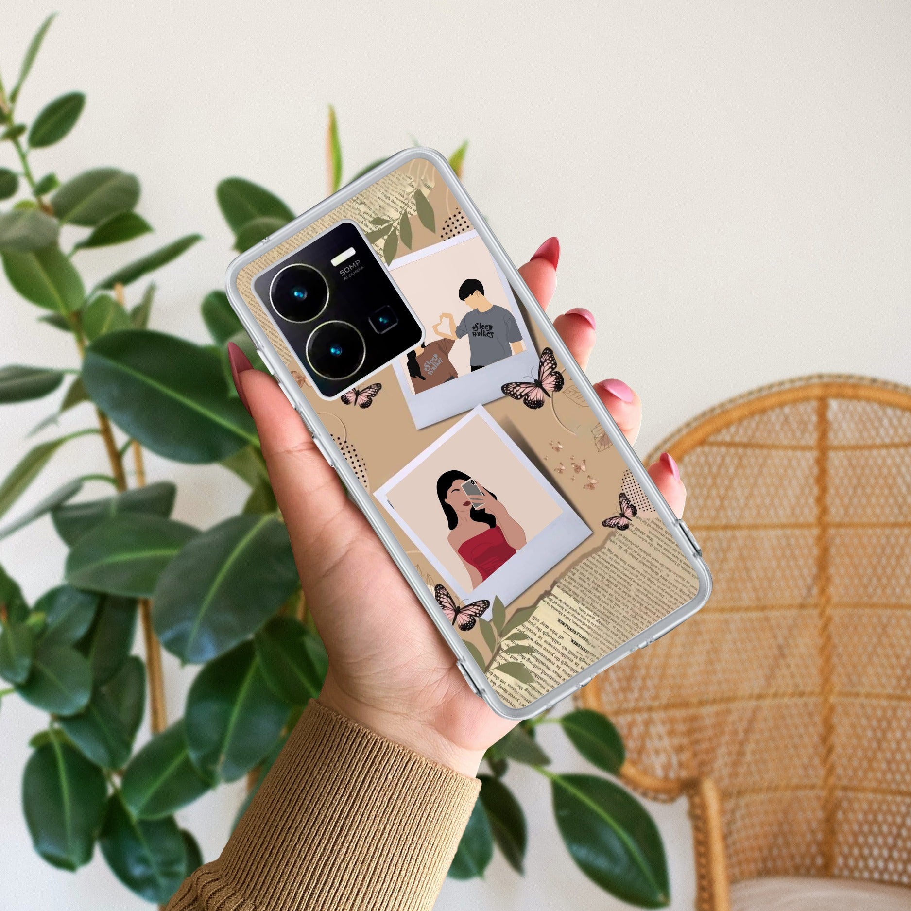 Creatistic Personlised  Photo Transparent Silicon Case For Vivo Y35