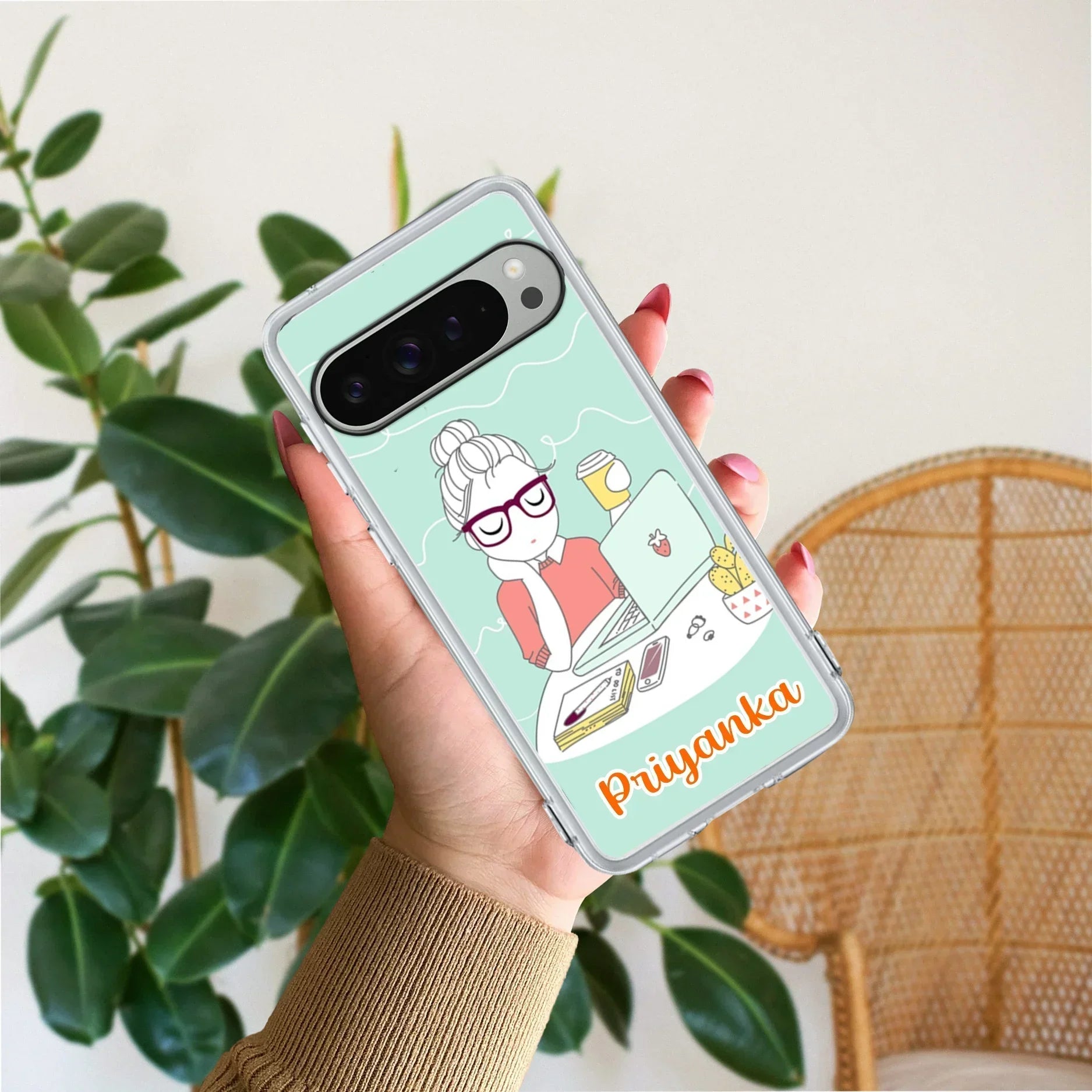 Creator Girl Customize Transparent Silicon Case For Google Pixel 9 Pro XL