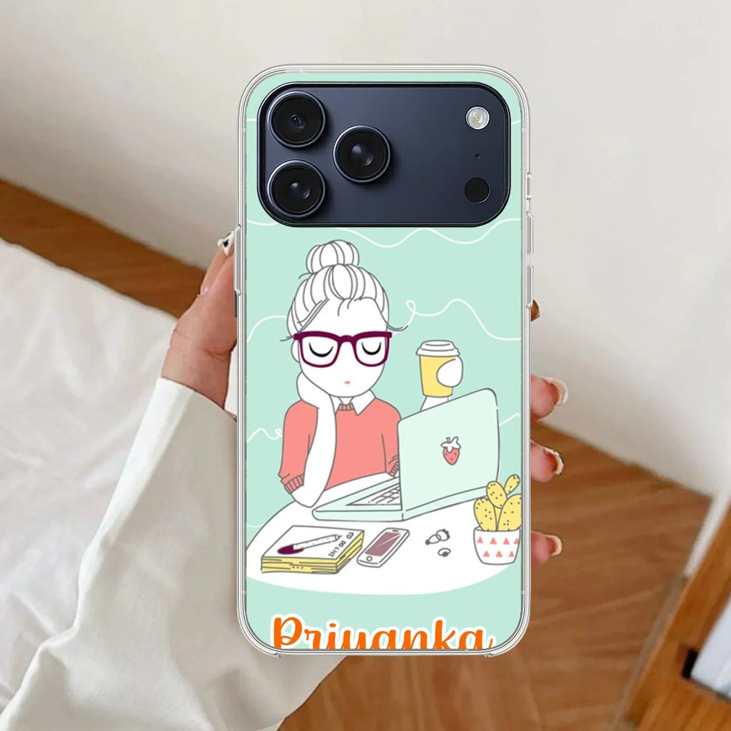 Creator Girl Customize Anti Yellow Clear Case For iPhone 17 Pro