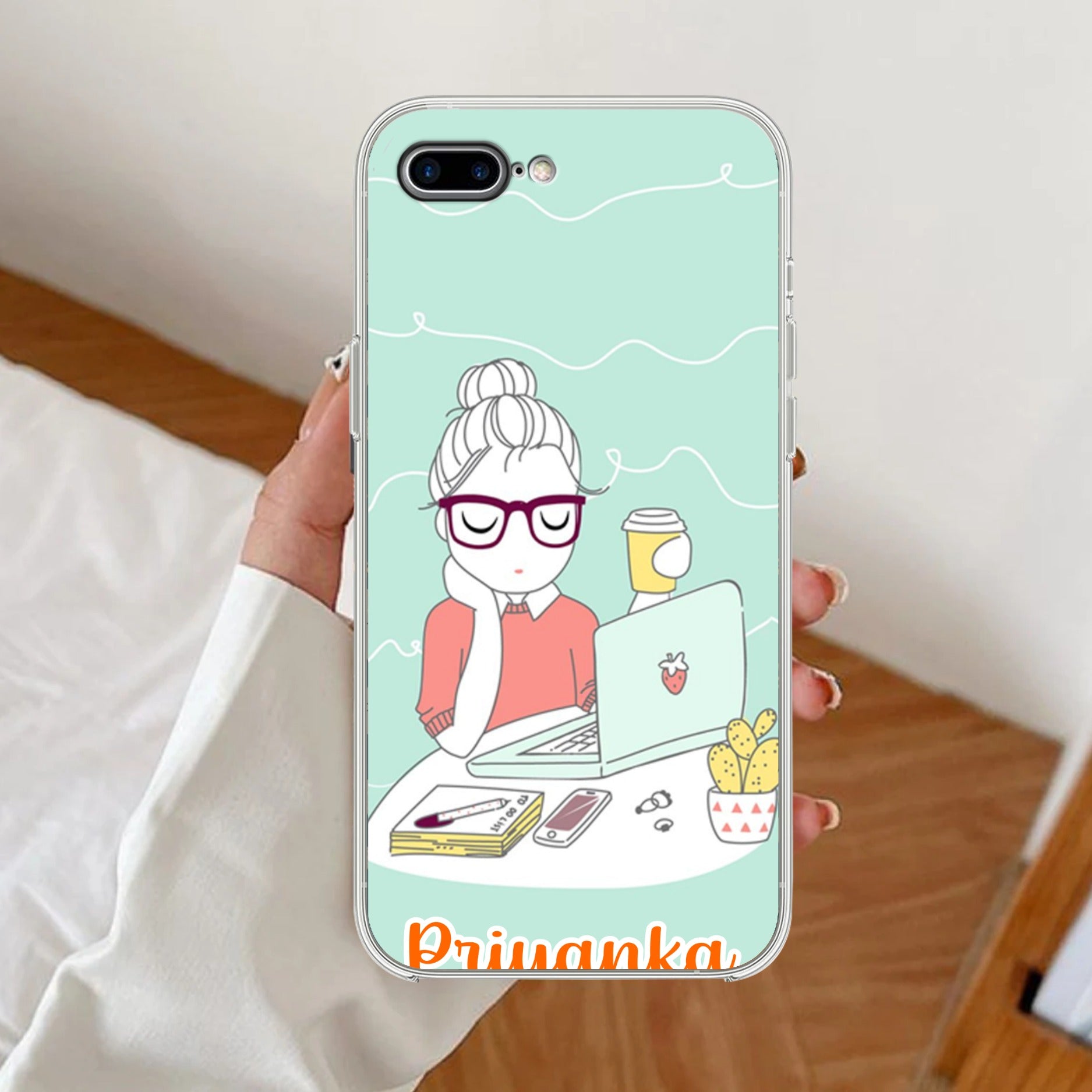 Creator Girl Customize Transparent Silicon Case For iPhone