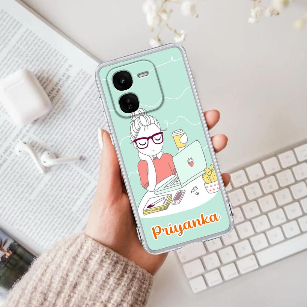 Creator Girl Customize Transparent Silicon Case For iQOO Z9x 5G