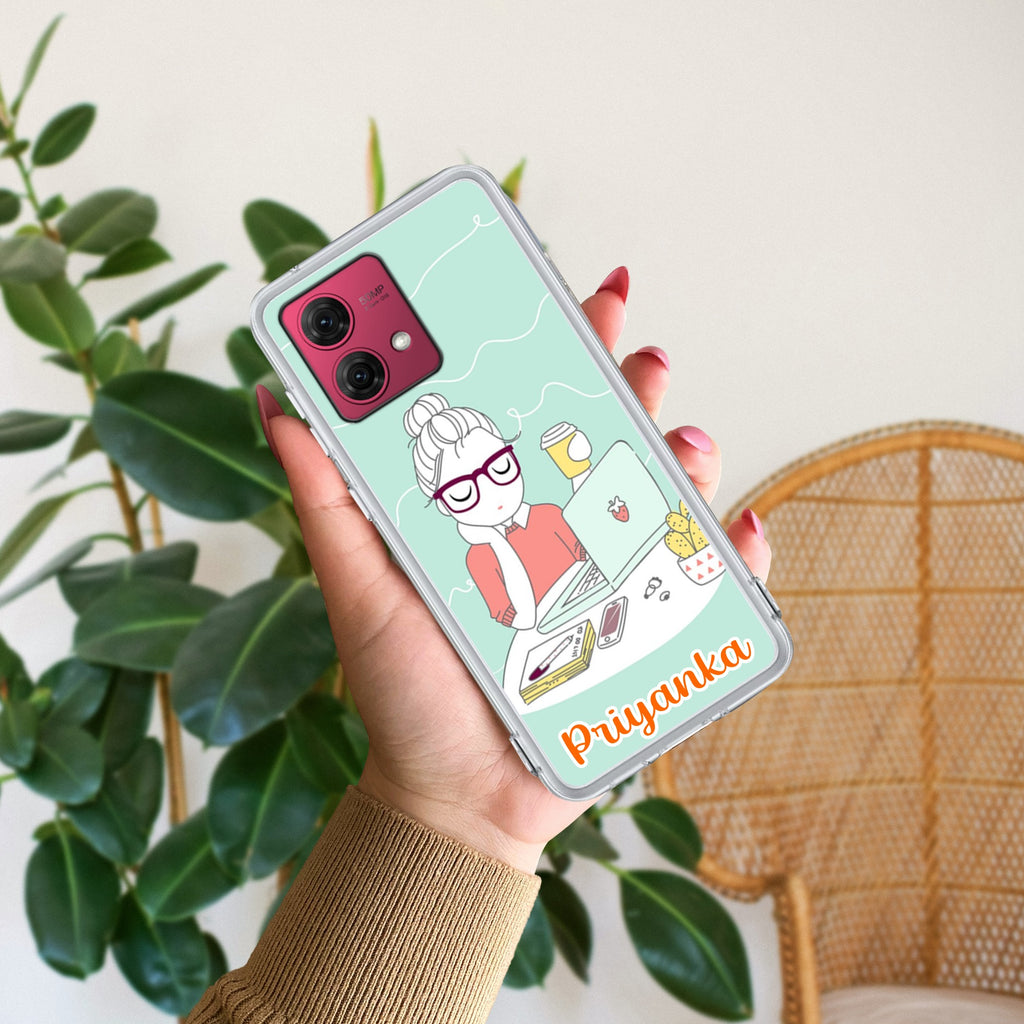 Creator Girl Customize Anti Yellow Case For Motorola G84 5G