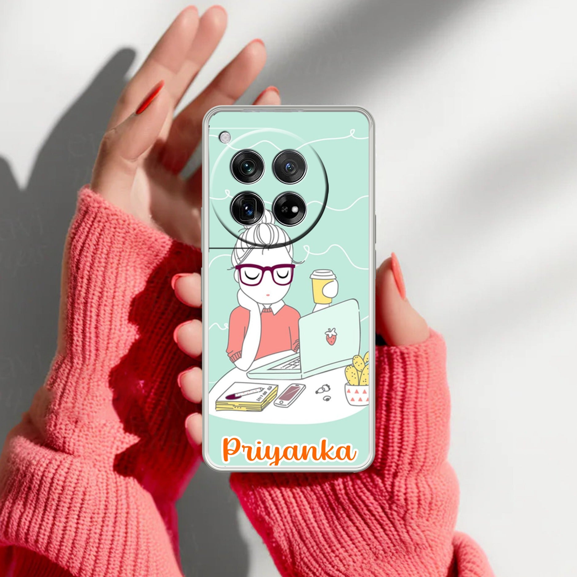 Creator Girl Customize Transparent Silicon Case For OnePlus