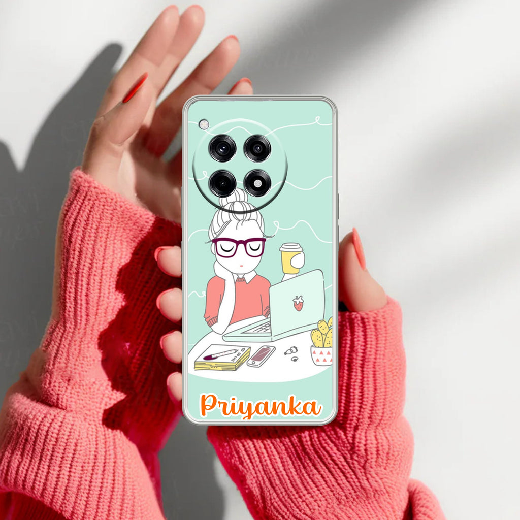 Creator Girl Customize Anti Yellow Case For OnePlus 12R 5G