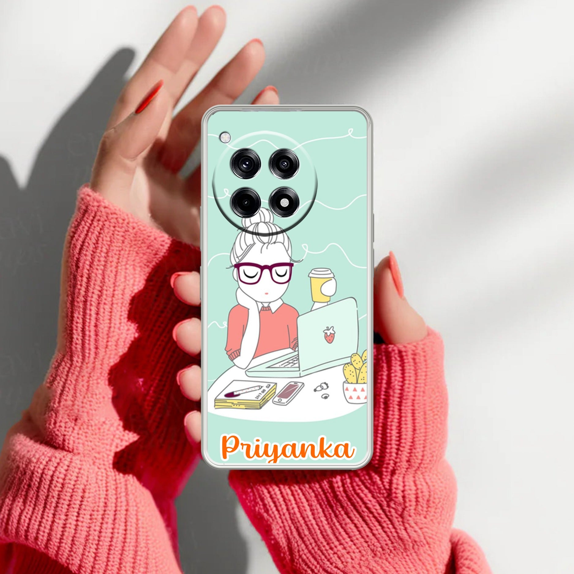 Creator Girl Customize Transparent Silicon Case For OnePlus