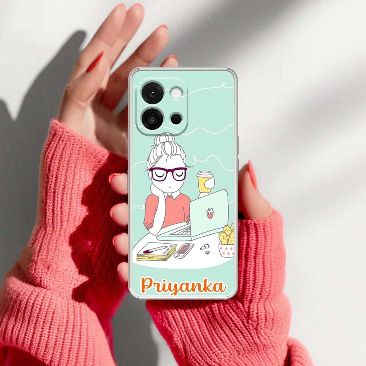 Creator Girl Customize Transparent Silicon Case For OnePlus